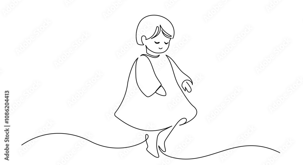 Cute baby in one continuous line drawing. Logo for surrogacy agency and pregnancy brochure in simple linear style. Editable stroke. Doodle monoline vector illustration Cute baby in one continuous line drawing. Logo for surrogacy agency and pregnancy brochure in simple linear style. Editable stroke. Doodle monoline vector illustration