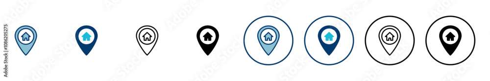 Address symbol icon vector isolated on white background . address icon vector. home location icon Address symbol icon vector isolated on white background . address icon vector. home location icon