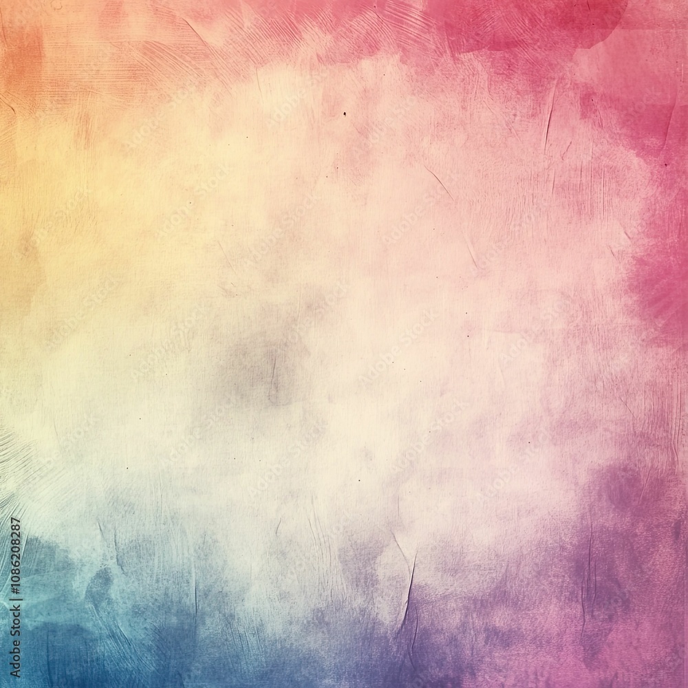 Obraz premium Abstract watercolor background with pink, blue, and yellow.