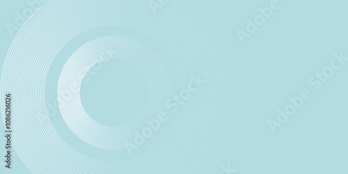 Modern abstract background. Glossy white gradient circle lines. Minimal geometric pattern. Simple graphic elements. Futuristic concept. Suitable for