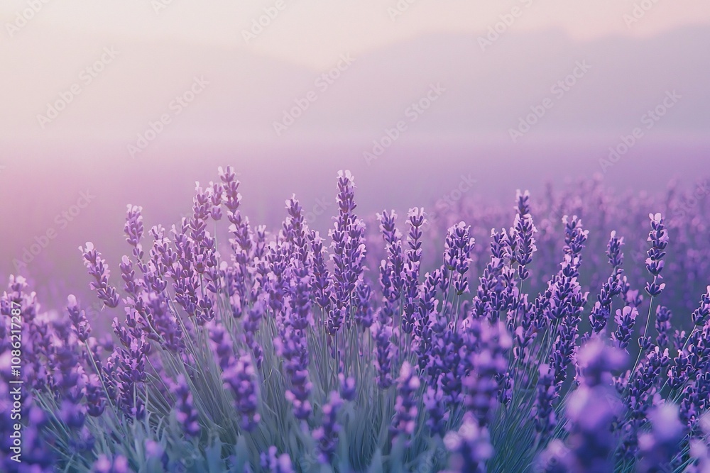 Serenity Among Lavender Fields at Dusk Serenity Among Lavender Fields at Dusk