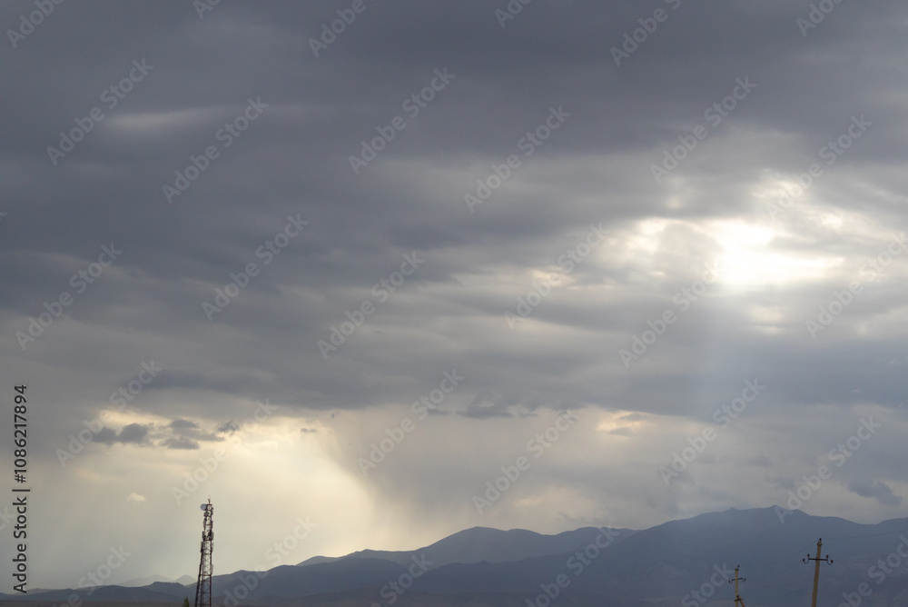 Beautiful dark dramatic sky with stormy clouds before rain or snow. Thunderstorm heaven landscape. Timelapse. High quality photo Beautiful dark dramatic sky with stormy clouds before rain or snow. Thunderstorm heaven landscape. Timelapse. High quality photo