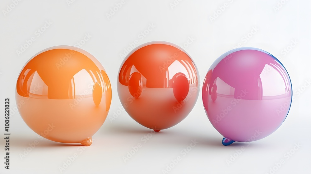 3d Speech bubbles, 3 different angle, white background 3d Speech bubbles, 3 different angle, white background