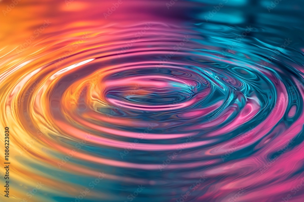 Colorful Ripples: A Vibrant Reflection on Water Dynamics Colorful Ripples: A Vibrant Reflection on Water Dynamics
