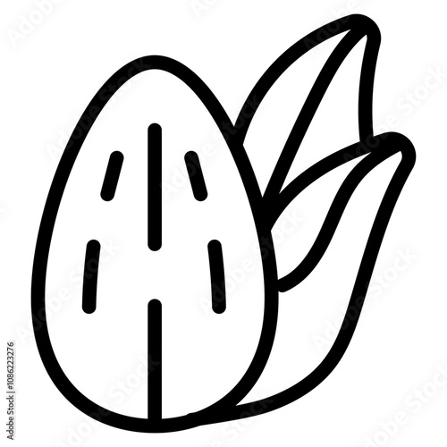 Almond leaf icon