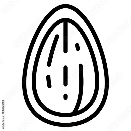 Almond shell icon