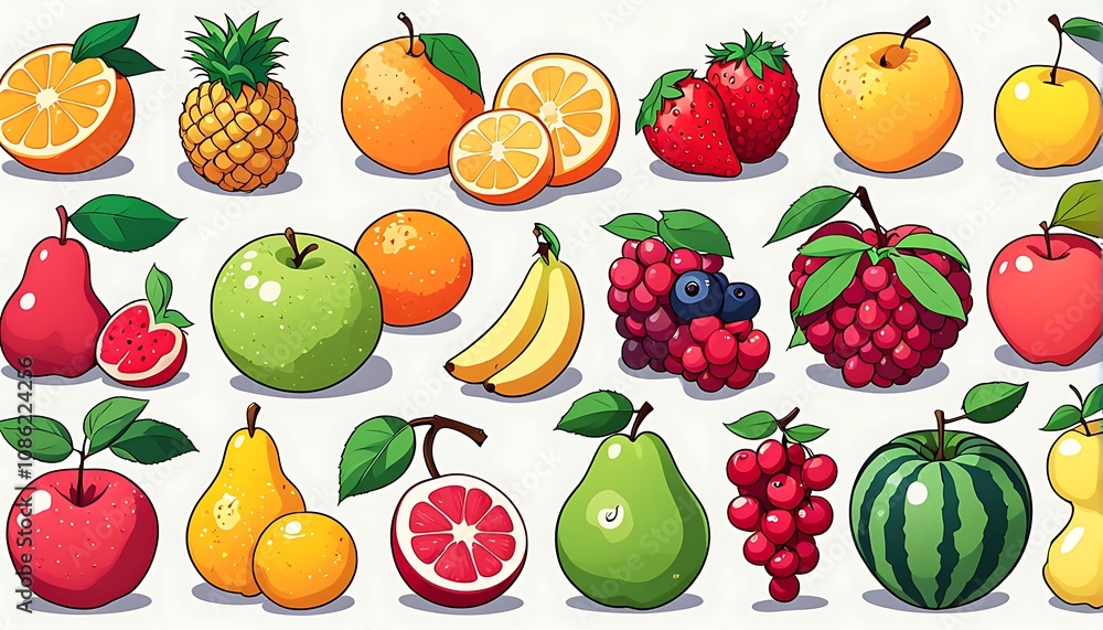 collection of fruits collection of fruits