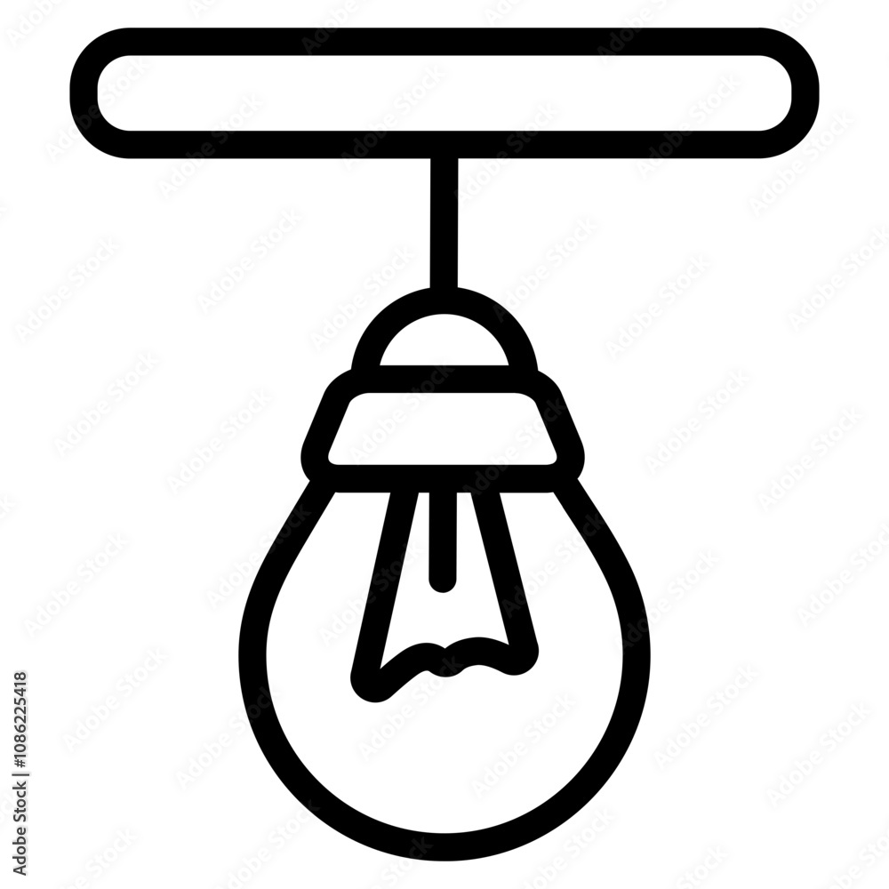 Hanging lightbulb icon Hanging lightbulb icon