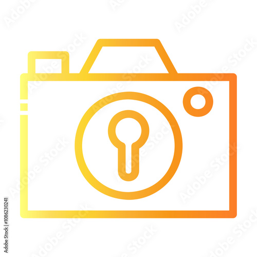 private photo Line Gradient Icon