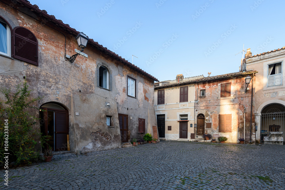 Borghetto di ostia antica, Piazza Della Rocca, Rome, Italy Borghetto di ostia antica, Piazza Della Rocca, Rome, Italy