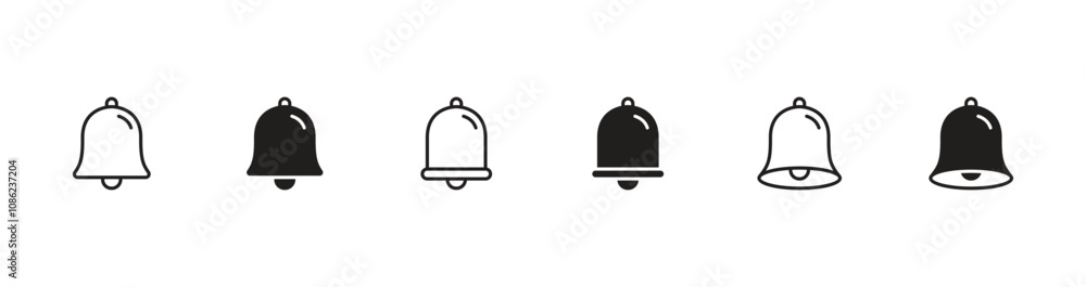 Obraz premium Notification bell icon set. Bell symbol icon