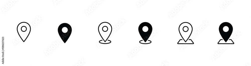 pin map vector icon. pin map symbol icon pin map vector icon. pin map symbol icon