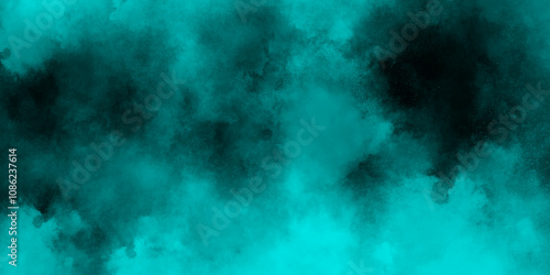 Black and teal pastel smoke abstract beautiful Background. Watercolor 5ea green grunge abstract painting stylist charming modern texture. Seamless Blue deep sea grunge texture vintage background.	
