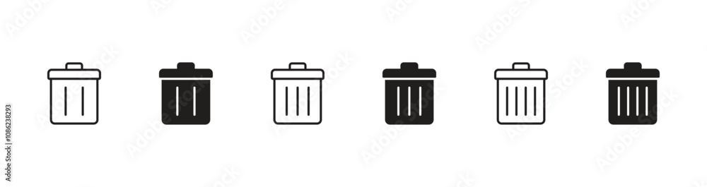 trash can icon vector. trash can symbol icon trash can icon vector. trash can symbol icon
