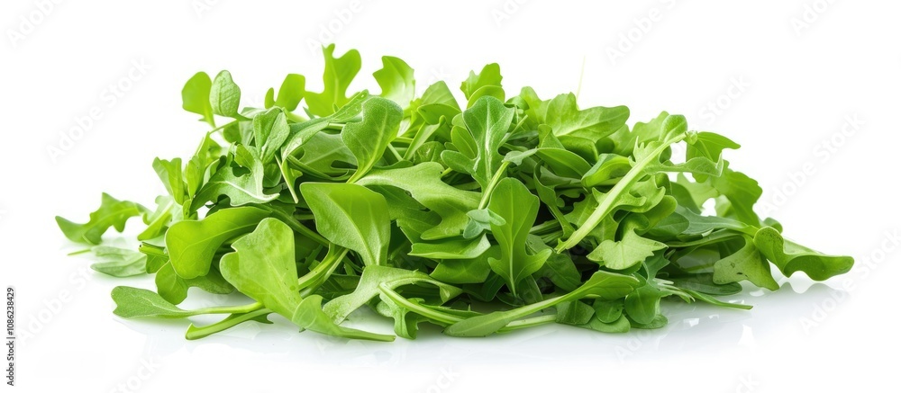 Fresh Arugula Salad Leaves Isolated on White Fresh Arugula Salad Leaves Isolated on White