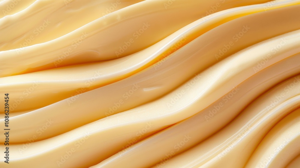 Obraz premium Delight in the creamy texture of white gelato with a smooth vanilla ice cream background perfect for any dessert lover.