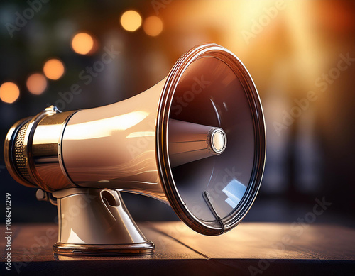 Close-Up of a Megaphone Highlighting Its Details and Functionality