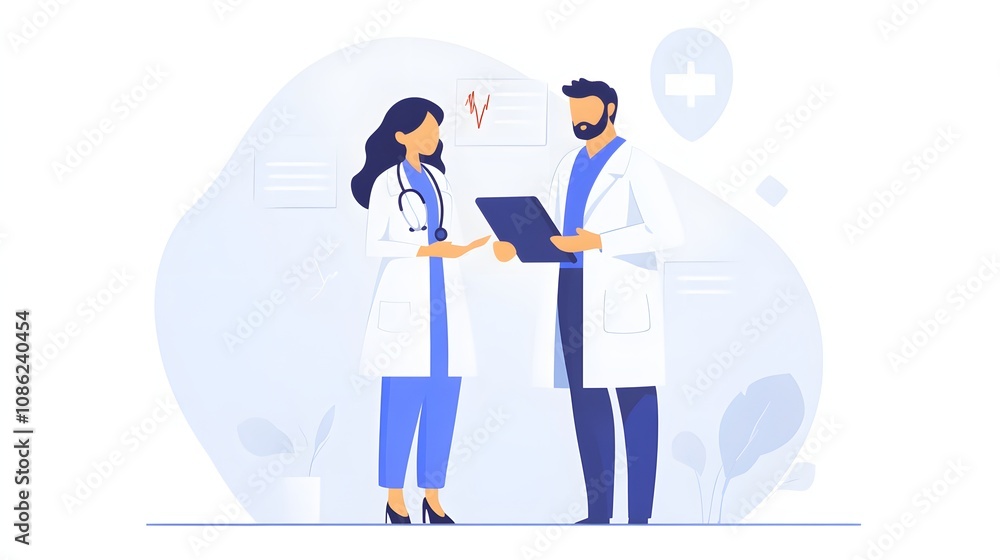 10. A doctor and a patient discussing test results on a digital tablet 10. A doctor and a patient discussing test results on a digital tablet