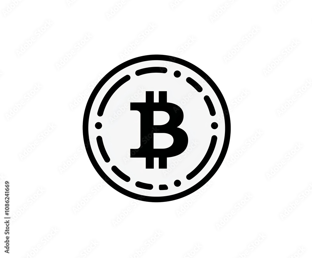 NG cut out isolated background. A clean and modern Bitcoin symbol icon, featuring the recognizable “B” with double lines, enclosed in a circular border. NG cut out isolated background. A clean and modern Bitcoin symbol icon, featuring the recognizable “B” with double lines, enclosed in a circular border.