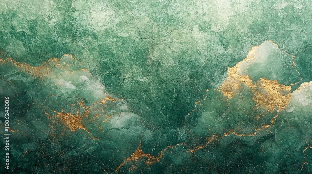 Abstract green and gold textured background resembling natural elements. Abstract green and gold textured background resembling natural elements.