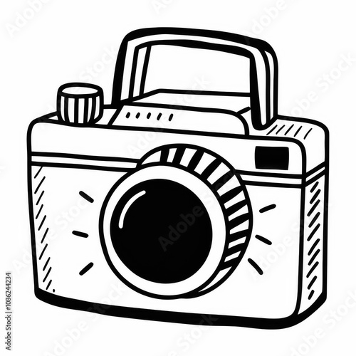 retro camera vector illustration