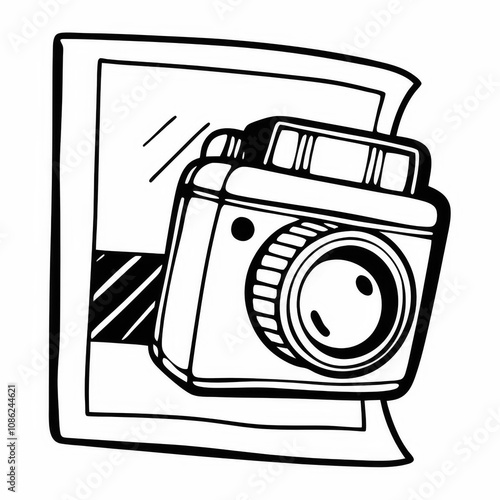retro camera vector illustration