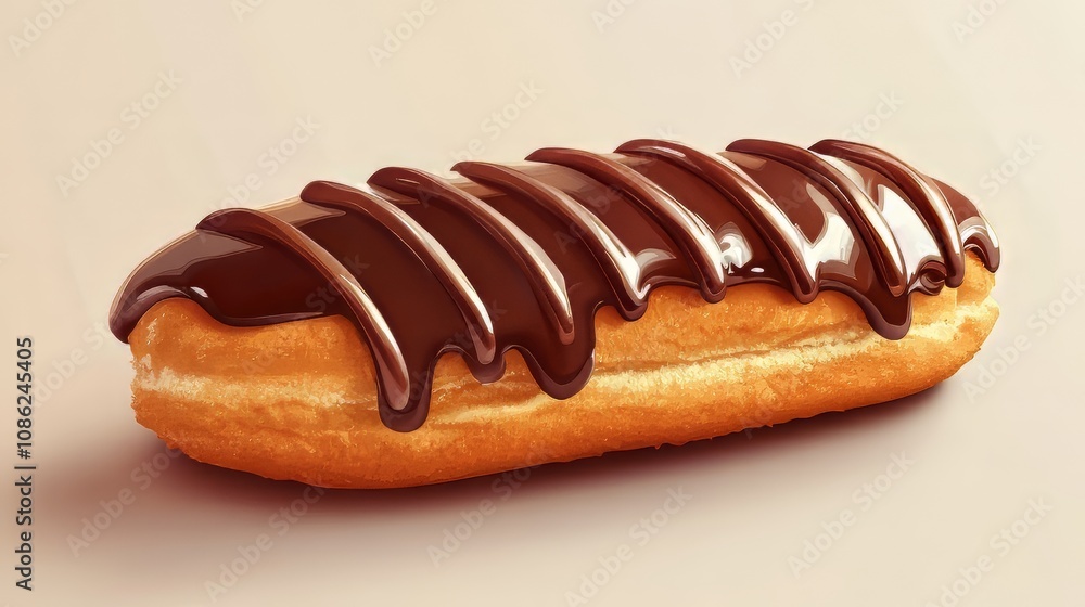 Eclair vector illustration. food vectors. Ultra realistic. Photorealistic Eclair vector illustration. food vectors. Ultra realistic. Photorealistic