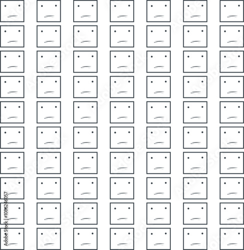 Rows of square faces provide texture or a fun background.
