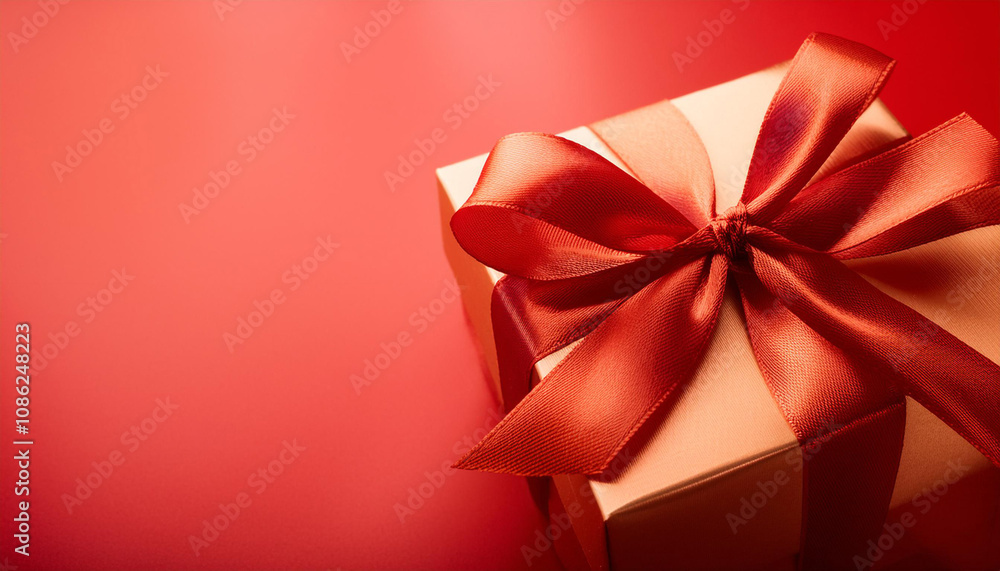 Close-Up of a Decorative Ribbon on a Gift Box Close-Up of a Decorative Ribbon on a Gift Box