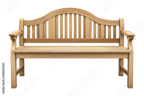 wooden bench isolated on white