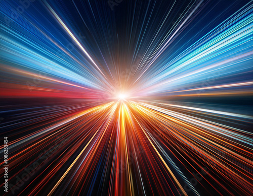 Image of Streaks Radiating from a Central Point