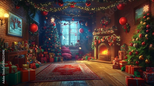 Christmas Room Decor Festive Holiday Season