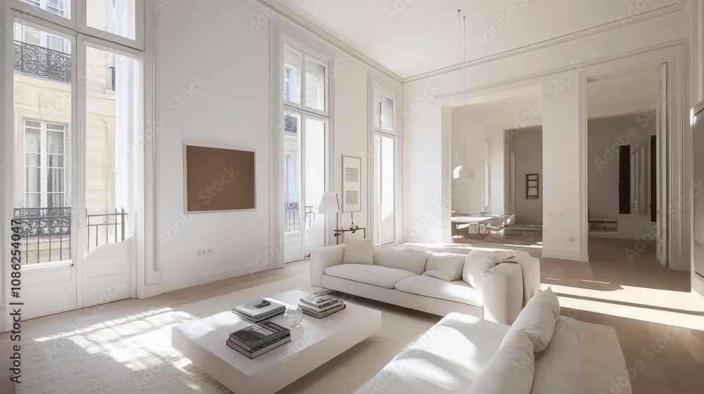 Modern Simple Living Room with Cozy Sofa Modern Simple Living Room with Cozy Sofa