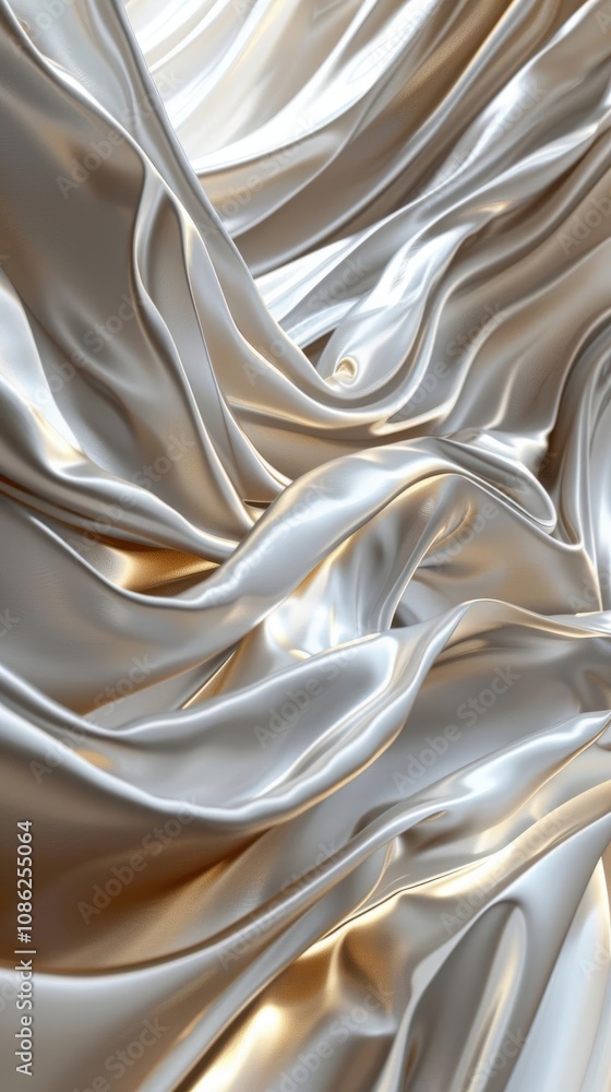 Fototapeta premium Illustrate a tableau of extravagant silk draperies intertwined with tumultuous