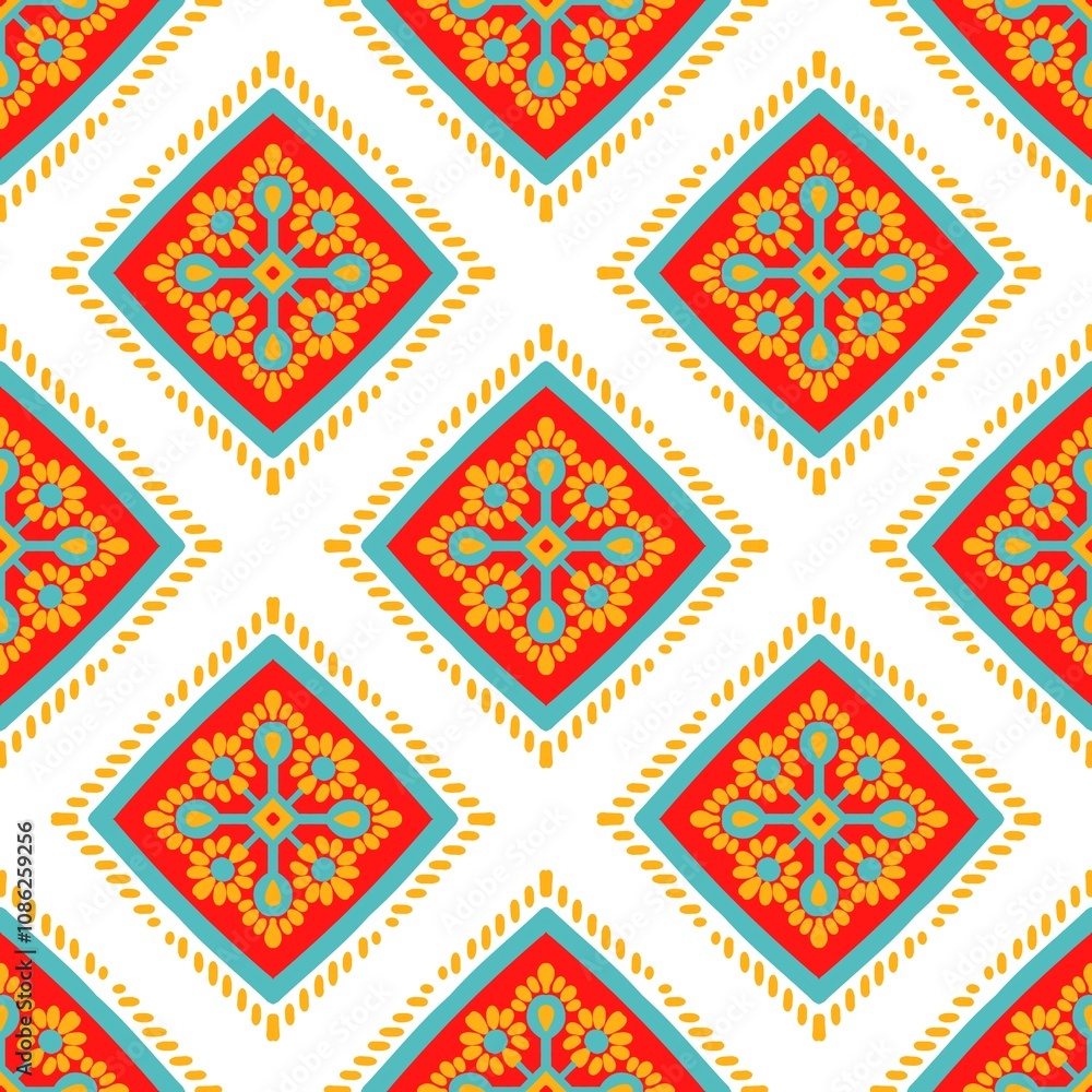 Flower Pattern Ethnic Geometric native tribal boho motif aztec textile fabric carpet mandalas African Flower Pattern Ethnic Geometric native tribal boho motif aztec textile fabric carpet mandalas African