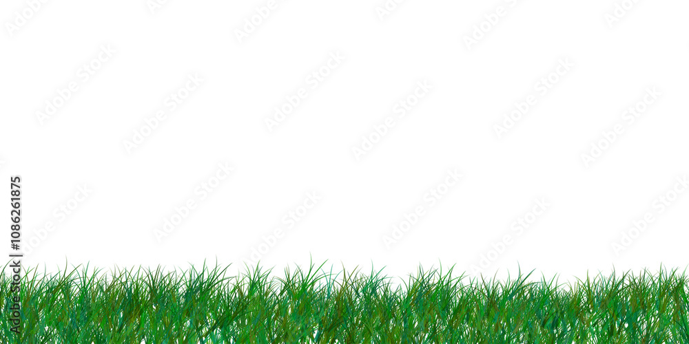 green grass border on transprent background green grass border on transprent background