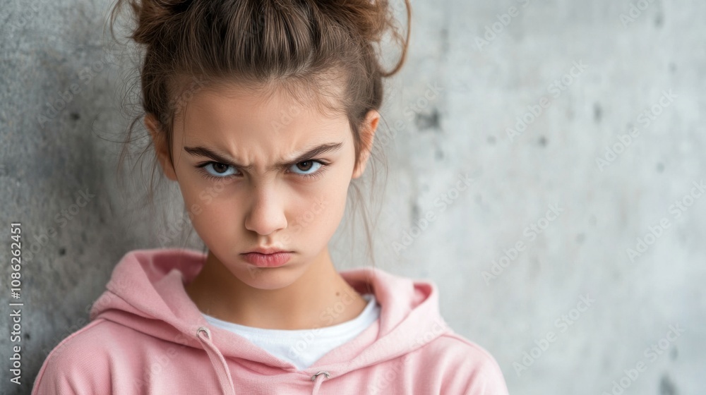 Close-up Portrait of a Teenager Showing Anger Close-up Portrait of a Teenager Showing Anger