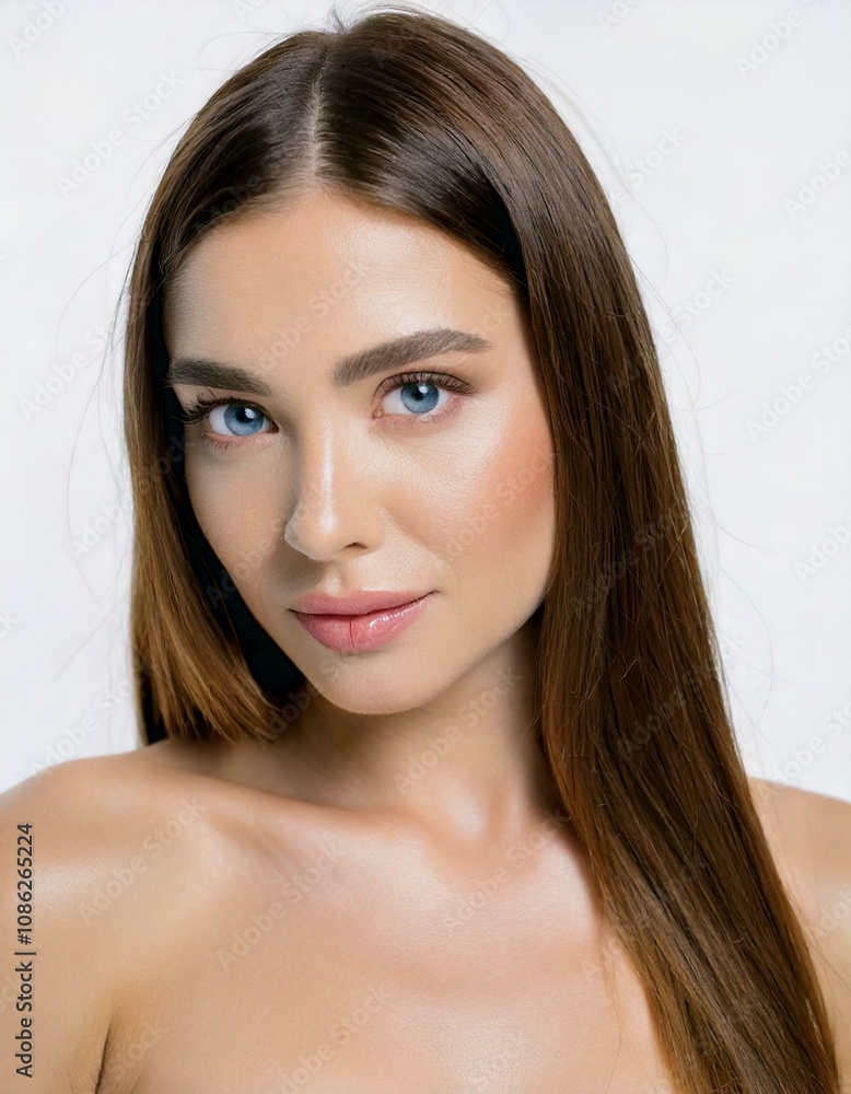 Portrait of beautiful young woman. Beauty fresh skin, wellness or cosmetic concept. Portrait of beautiful young woman. Beauty fresh skin, wellness or cosmetic concept.