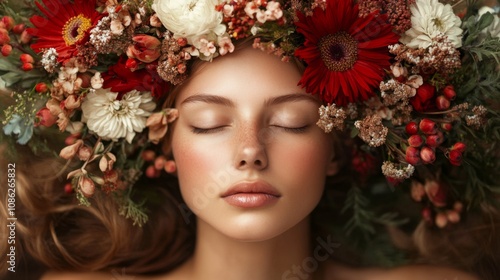 Floral Crown Beauty Portrait