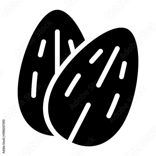 Almonds solid icon