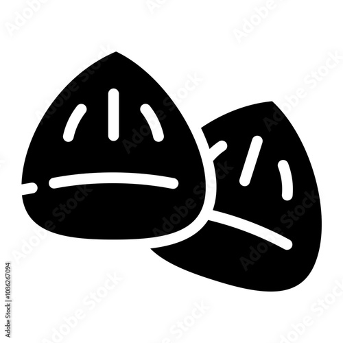 Hazelnut solid icon