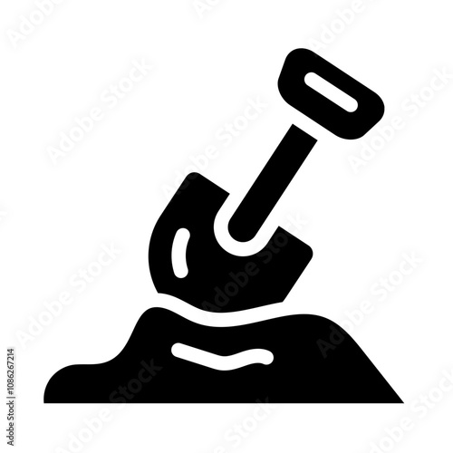 Archaeological dig solid icon