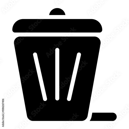 Trash can solid icon