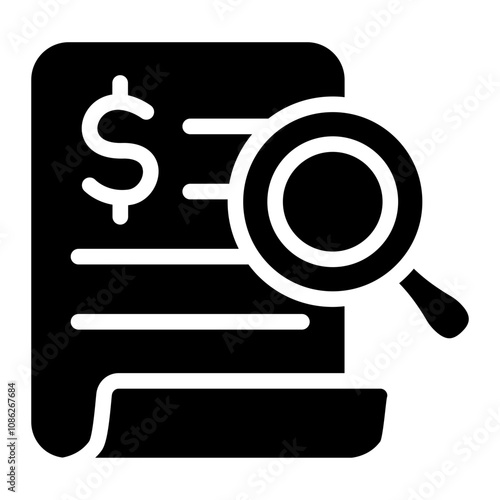 Budget analysis solid icon