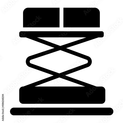 Scissor lift solid icon