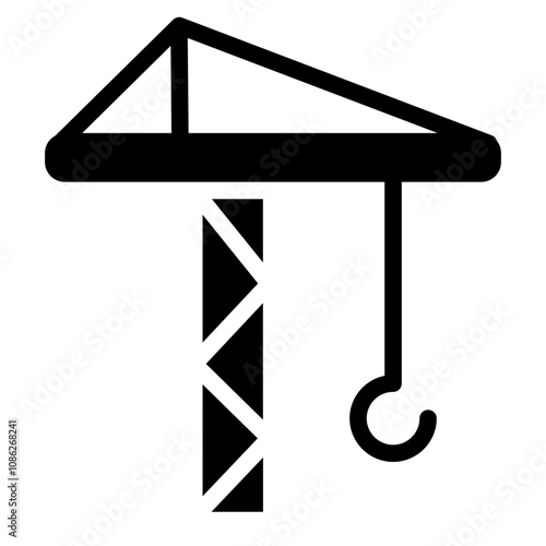 Tower crane solid icon