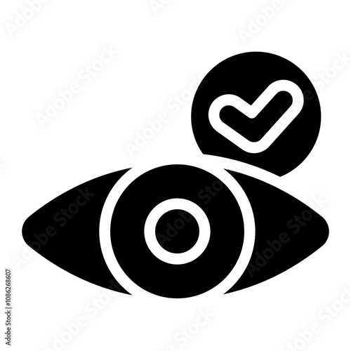 Eye health solid icon