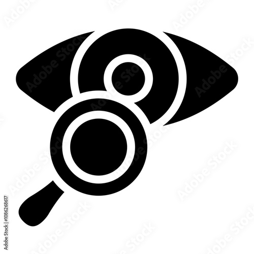 Eye checkup solid icon