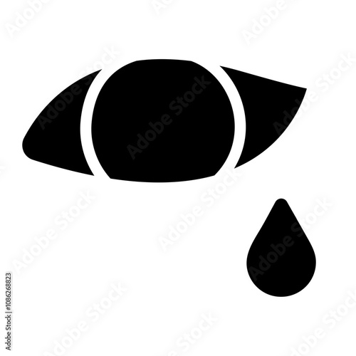 Teary eyes solid icon