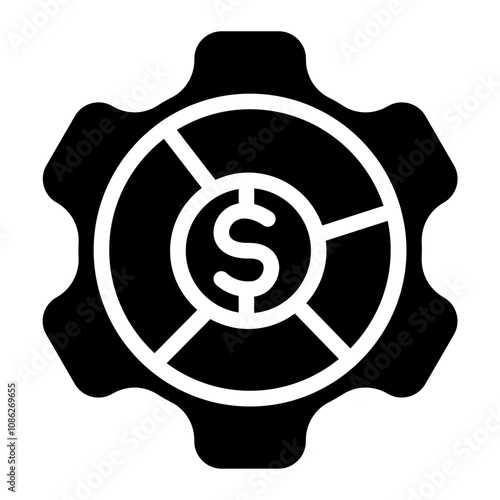 Budget distribution solid icon